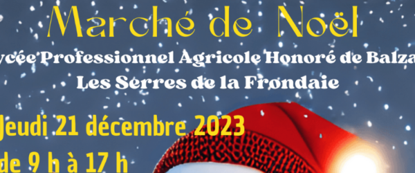 Marché de Noël aux serres de la Frondaie organisé par les élèves de l’établissement ! ​🎅